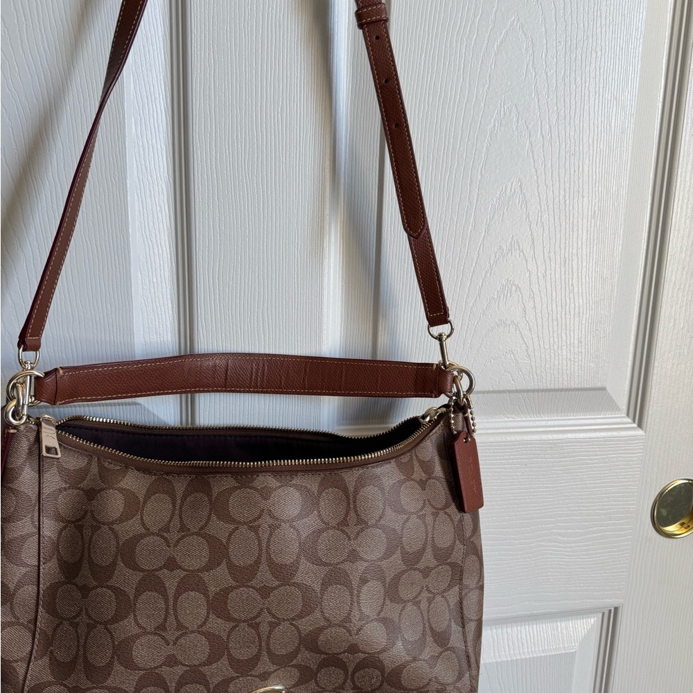Brown Patterned Shoulder Bag